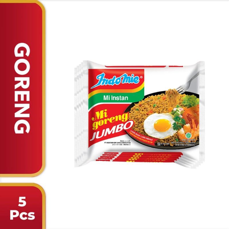 

Indomie goreng jumbo isi 5 pcs