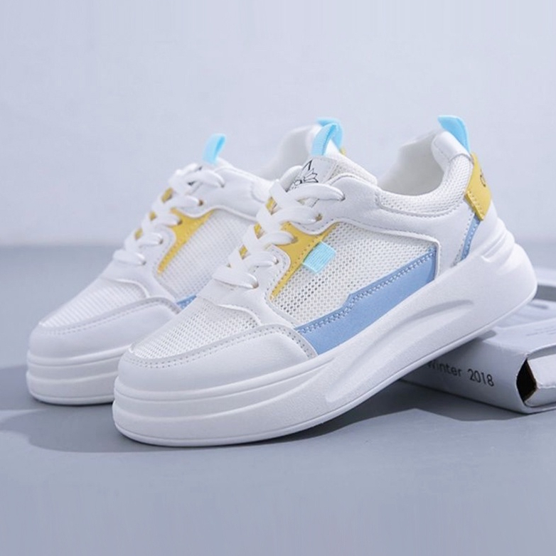 Sepatu Sneaker Wanita Import Wanwo Trendy Fashion Korean