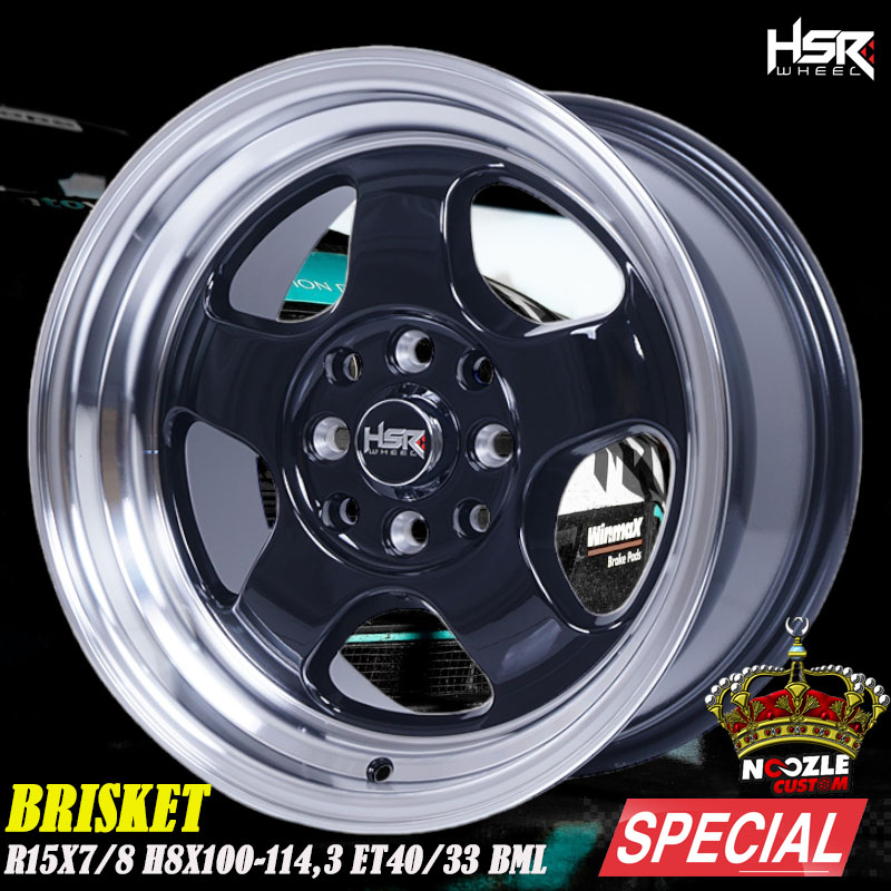 Velg Mobil Celong R15 Type HSR Brisket Pelek Racing HSR Terbaru Ring 15 Baut 4