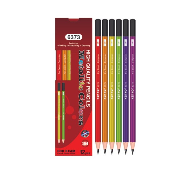

(Pack) Pensil 2B Kenko Metalik 6373 / Pensil Serut / Pensil Kenko