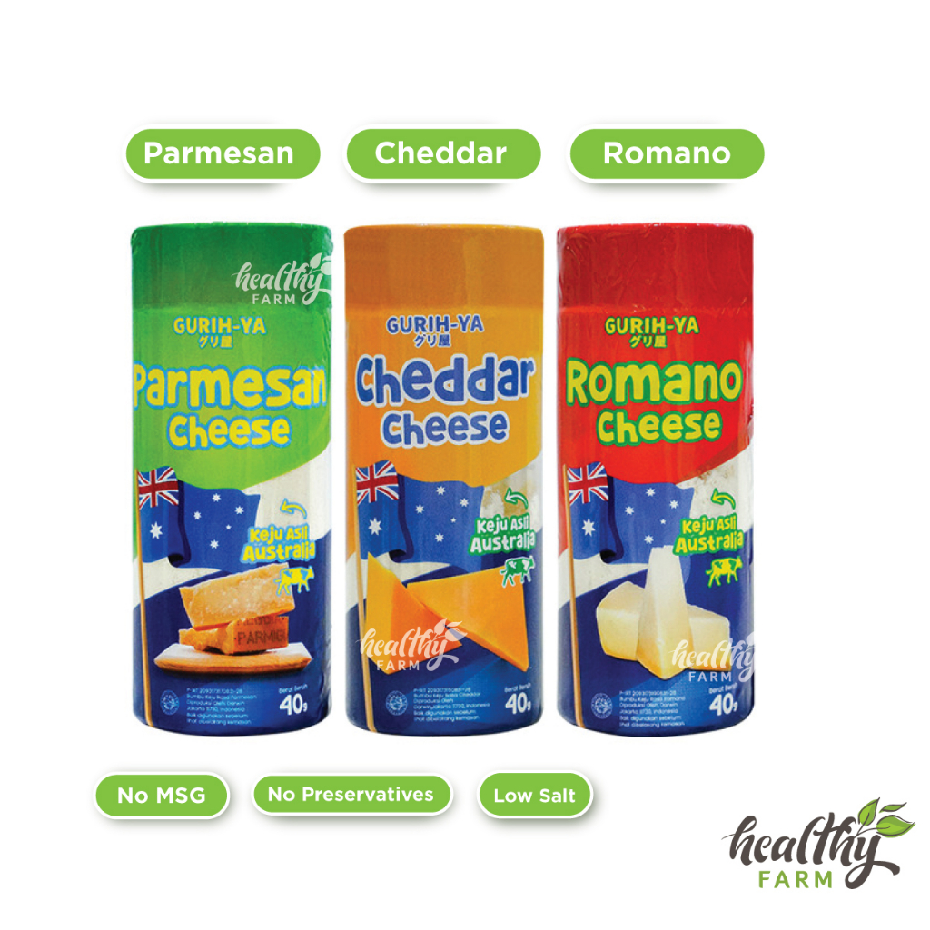 

GURIH YA Bumbu Bubuk Tabur KEJU / Romano Parmesan Cheddar Cheese 40g