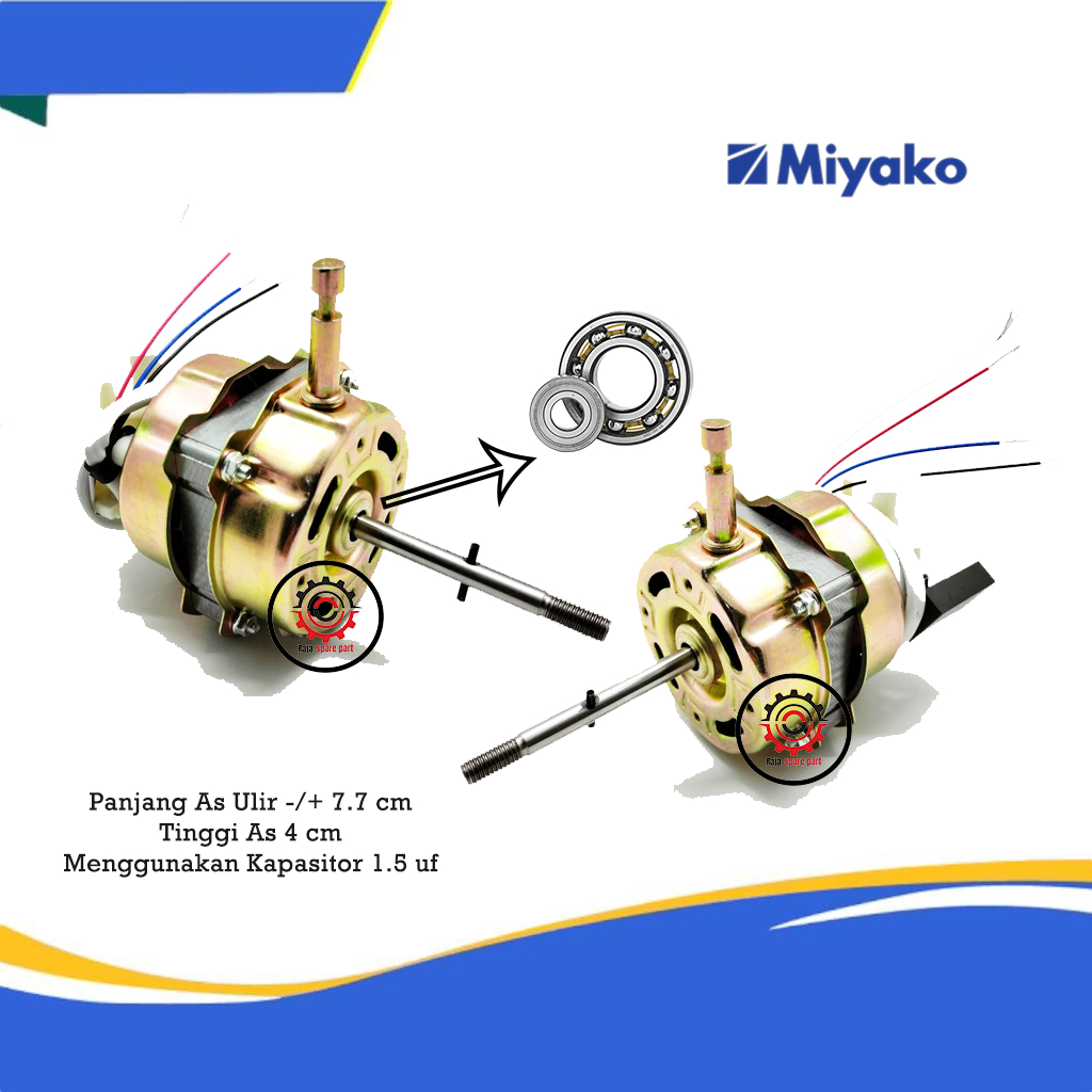 DINAMO KIPAS ANGIN MIYAKO BEARING II MOTOR KIPAS ANGIN DOUBLE BEARING II MIYAKO BEARING