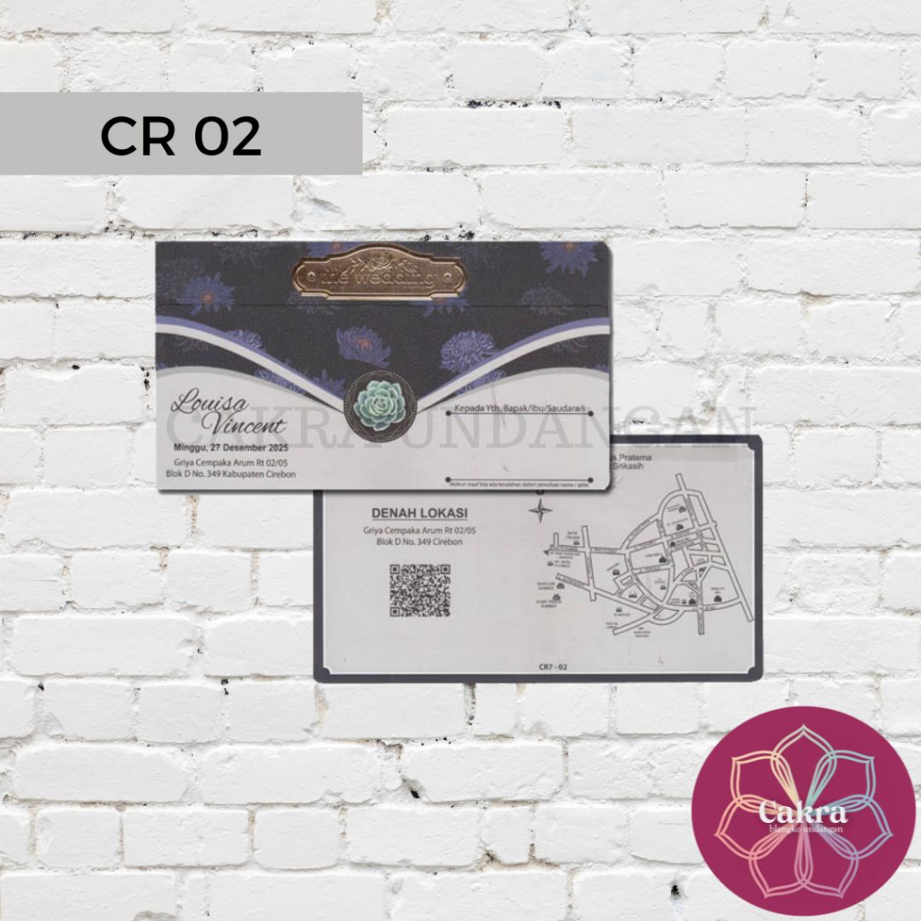 

CAKRA CR7 02 Blangko Undangan Pernikahan Wedding Murah