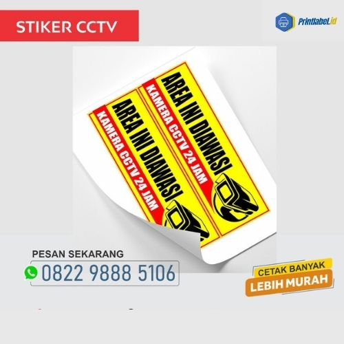 

CETAK STICKER VINYL PRINT STIKER CCTV