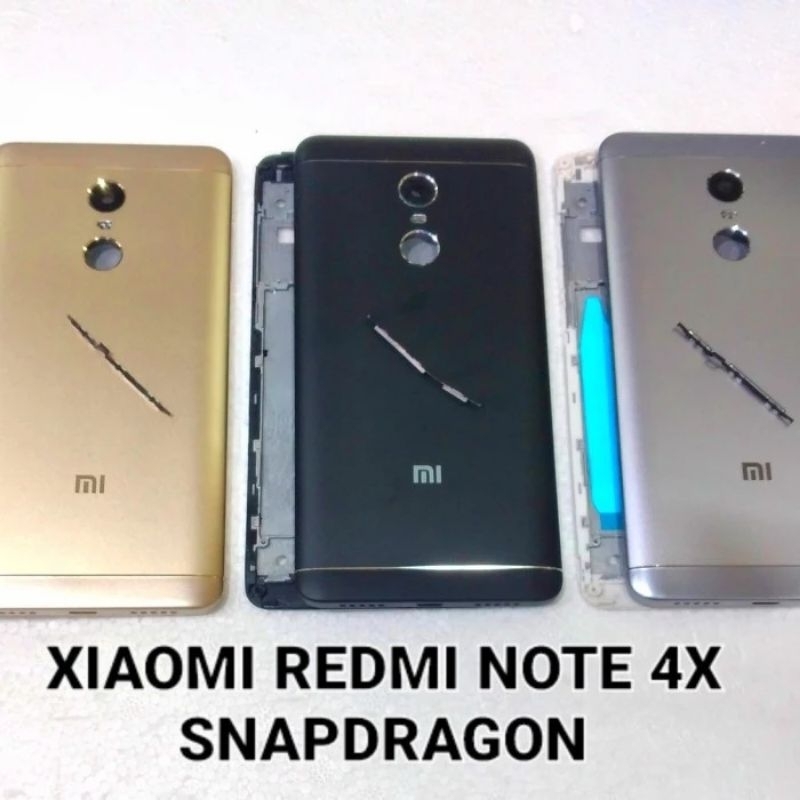 Kesing Housing Casing Full Set Xiaomi REDMI NOTE 4X Snapdragon BackDoor + Frame LCD Fullset + Tombol