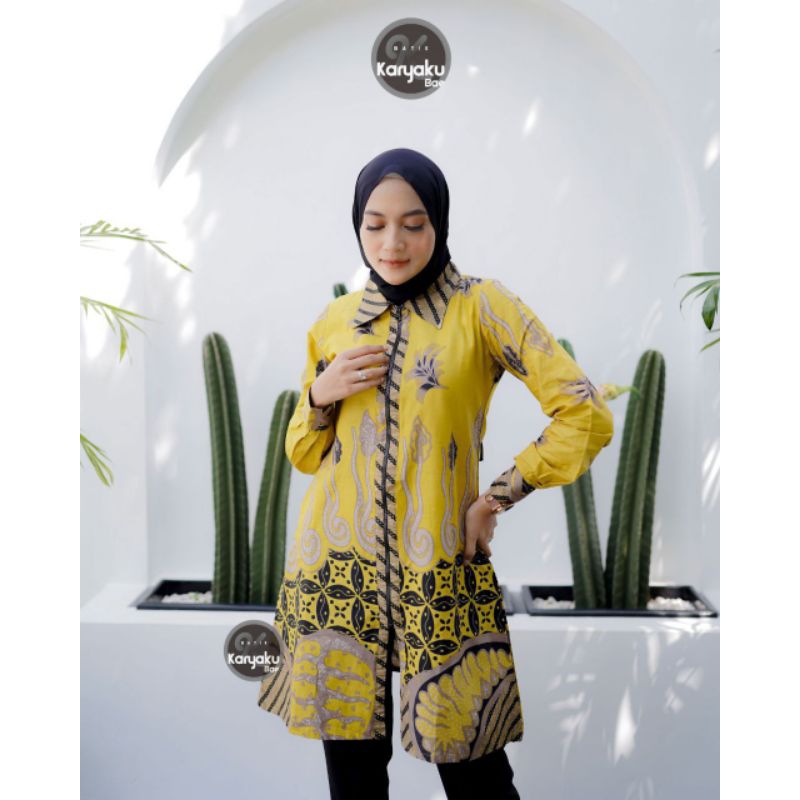 Tunik Batik Wanita Premium Warna Soft Terbaru Terlaris | Tunik Batik kekinian Size  M L XL XXL   tunik batik modern tunik batik wanita terkini atasan batik wanita modern terbaru