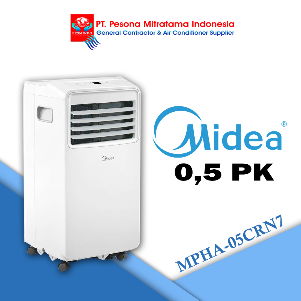 AC MIDEA PORTABLE 0,5 PK 1/2 PK MPHA-05CRN7 LOW WATT AC PORTABLE
