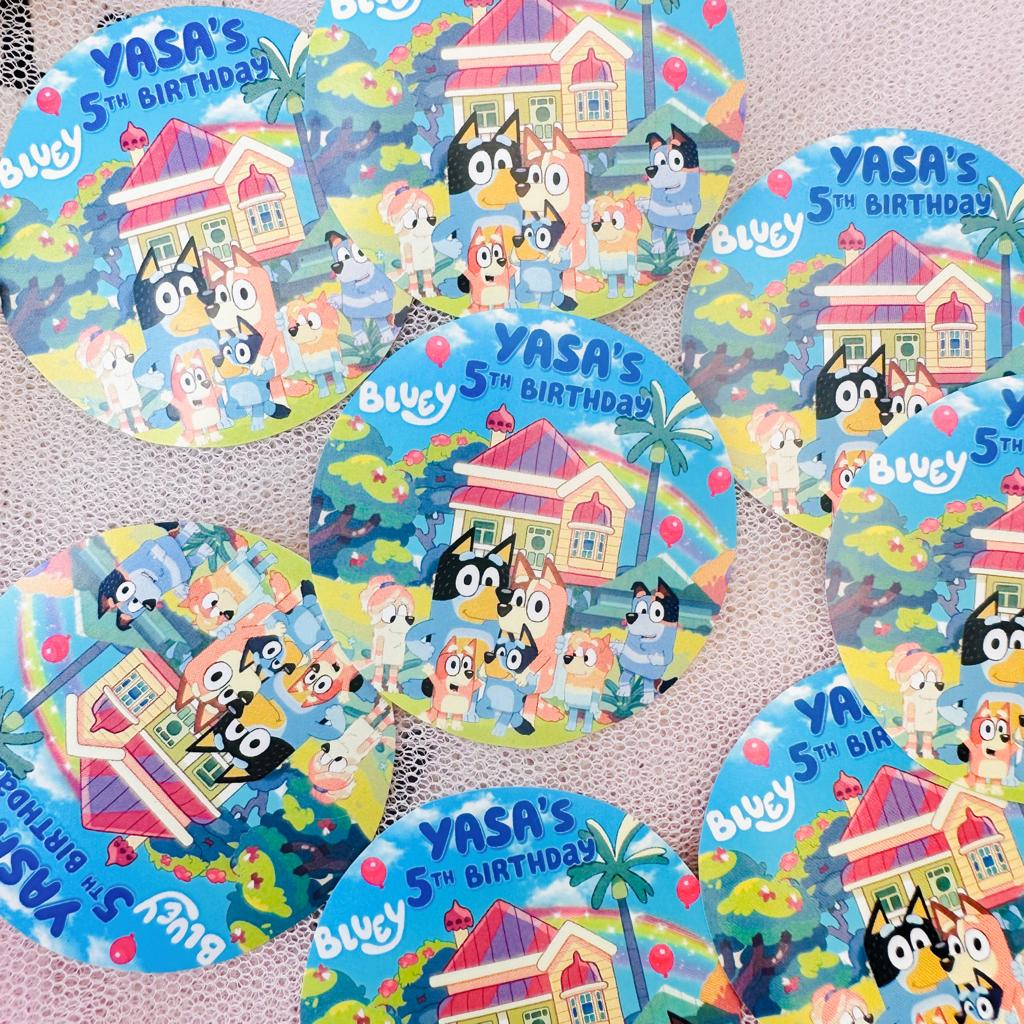 

Blue Y Sticker Birthday Souvenir Tempelan Ulang Tahun Hampers Pudding Tumpeng