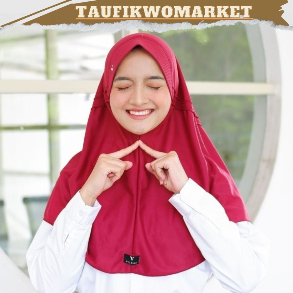 VILORA JILBAB SEKOLAH MAROON|VILORA SEKOLAH MODEL BARU ORI GRATIS ONGKIR VILORA ANAK MURAH MERIAH