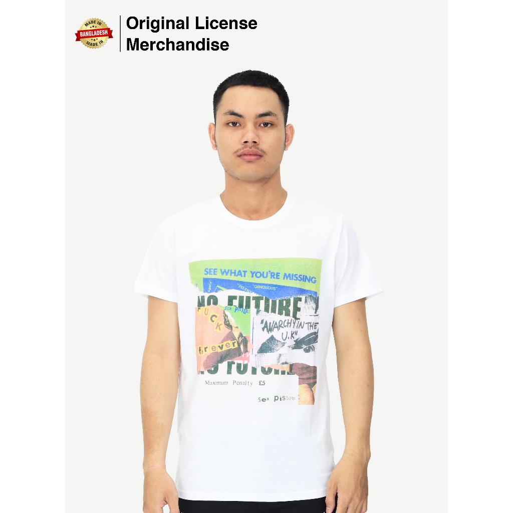 Kaos Baju Tshirt Pendek Casual Pria Wanita Dewasa Premium Band Musik SEX PISTOLS Original Collage