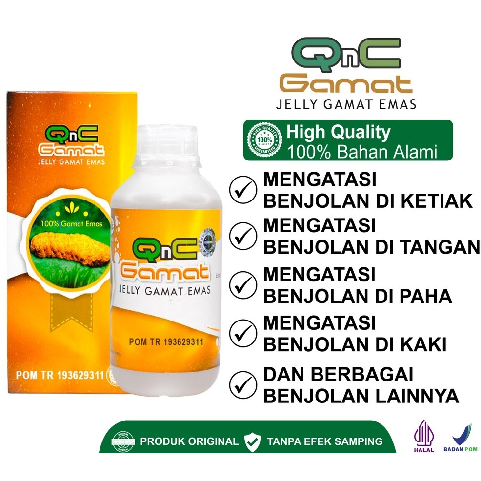 

QnC Jelly Gamat Emas Asli 100% Original Ekstrak Teripang Emas Isi 300 ml