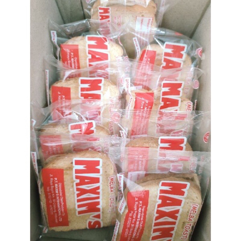 Roti Kering Maxim’s Melba Toast per Bungkus Maxim Kue Legend Maxims Depok