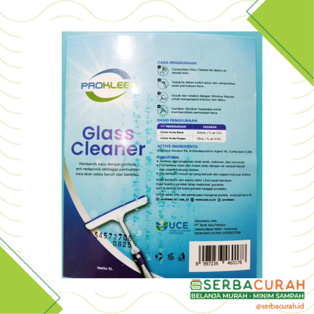 Prokleen Glass Cleaner | Pembersih Kaca | Isi Ulang 500 ml + Botol Bekas