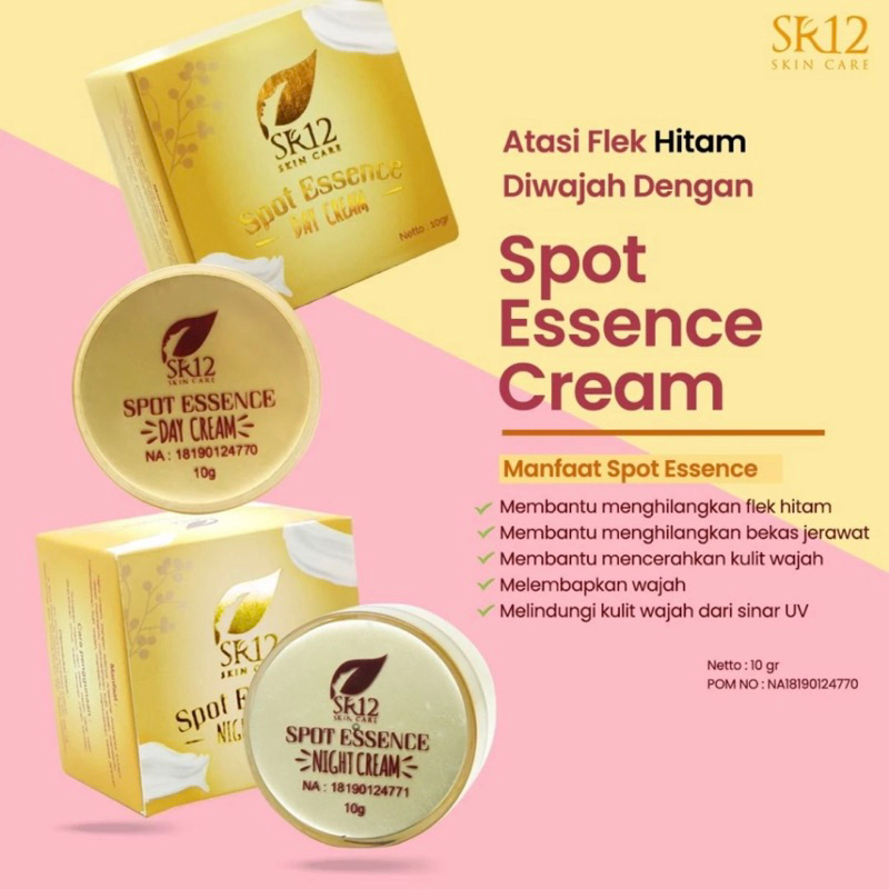 Spot Essence SR12 | Spot Essence Day Cream & Spot Essence Night Cream | Krim Wajah SR12 Skincare