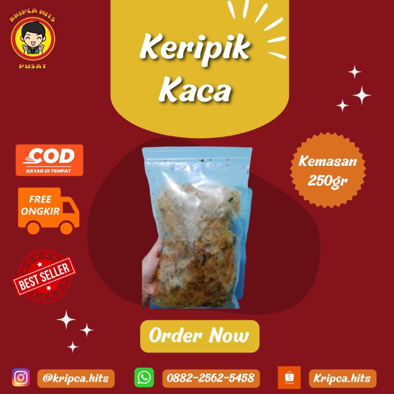 

(250gr) KERIPIK KACA / KERIPIK BELING KRIPCA HITS EXTRA DAUN JERUK