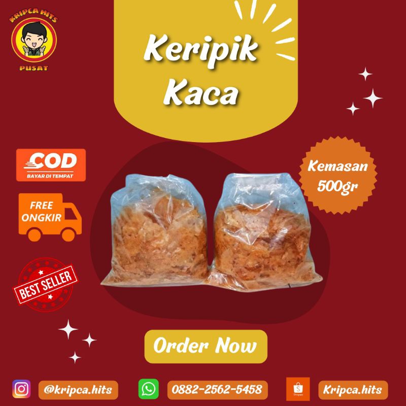 

(500gr) KERIPIK KACA / KERIPIK BELING KRIPCA HITS EXTRA DAUN JERUK