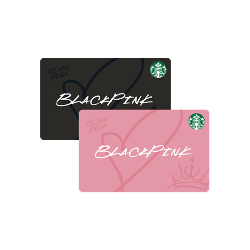 Blackpink Starbucks Card Black Pink Kartu Paper Indonesia 2023 Giftcard Lisa Jennie Jisoo Rose