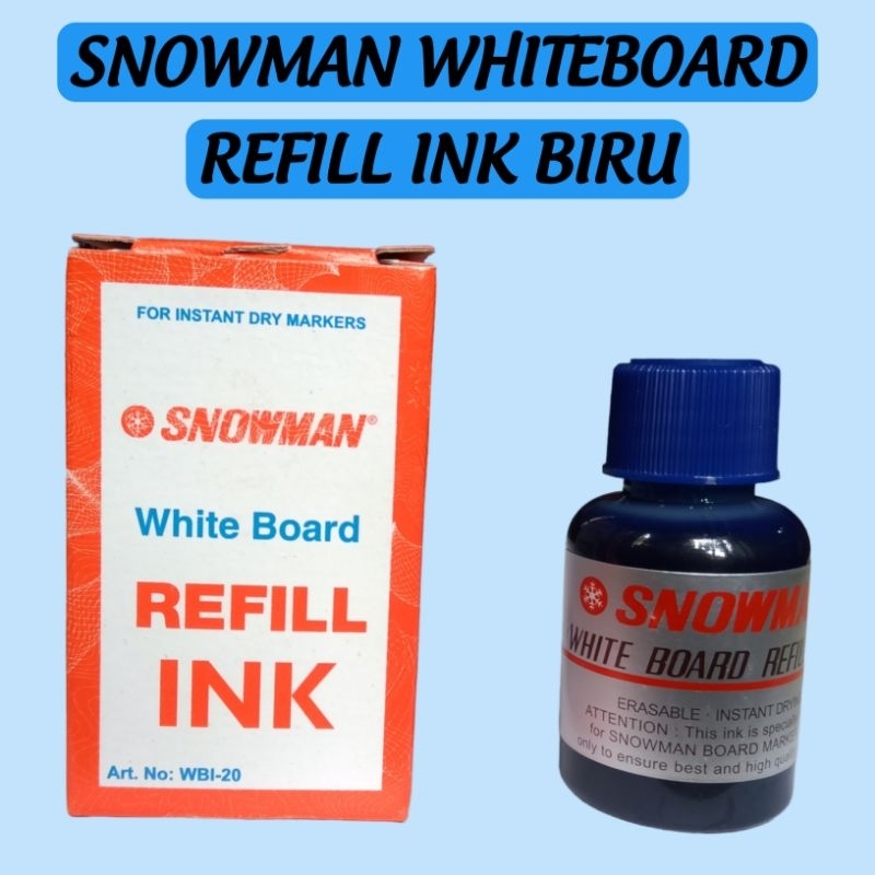 

SNOWMAN White Board Refill Ink WBI-20 non Permanen Biru