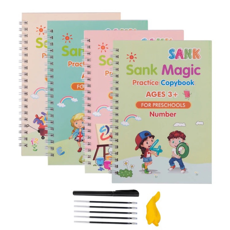

Buku Tulis dan gambar Ajaib Sank Magic 1 Set isi 4 Book + 5 pulpen