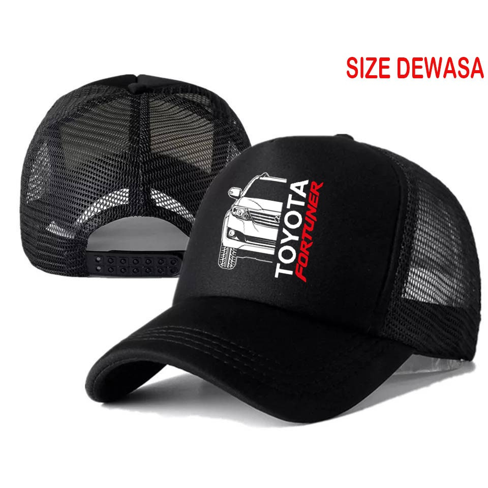 Topi TOYOTA Fortuner Club Indonesia Trucker Jaring Dewasa Pria Wanita Design Toyota Fortuner New