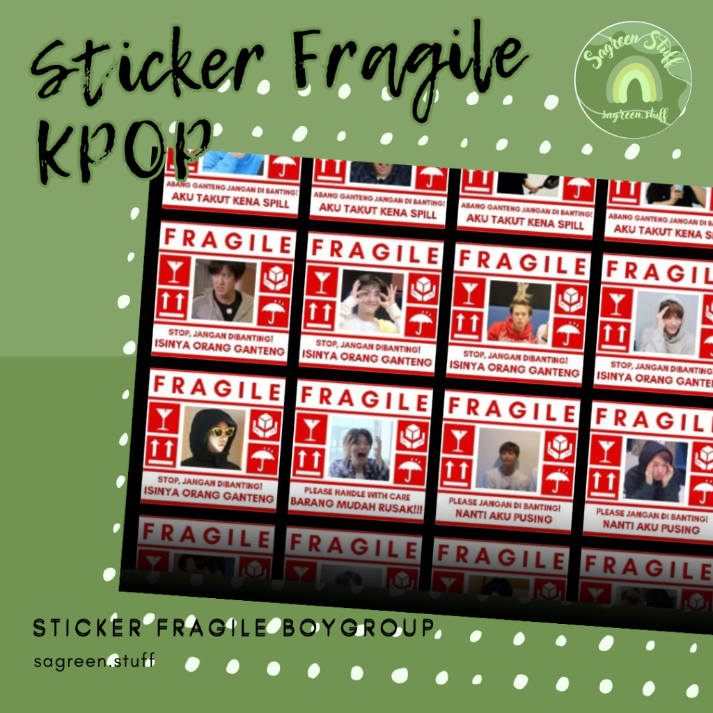 

[BACA DESKRIPSI] Stiker Sticker Fragile Meme Kpop Random NCT BTS EXO TREASURE Boy Group