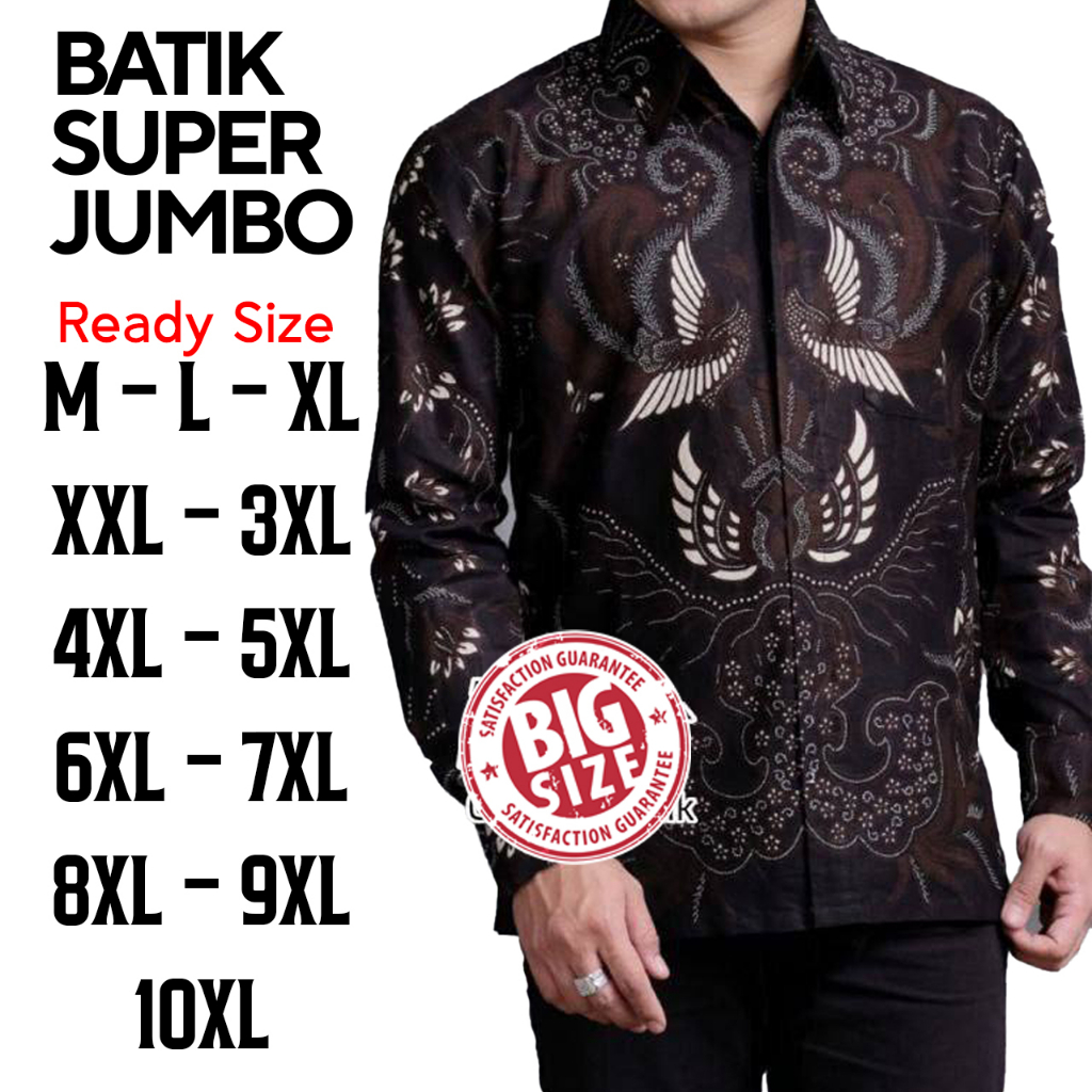 COD - KEMEJA BATIK JUMBO - KEMEJA BATIK JUMBO MURAH - KEMEJA BATIK JUMBO MURAH - KEMEJA BATIK BIG SI
