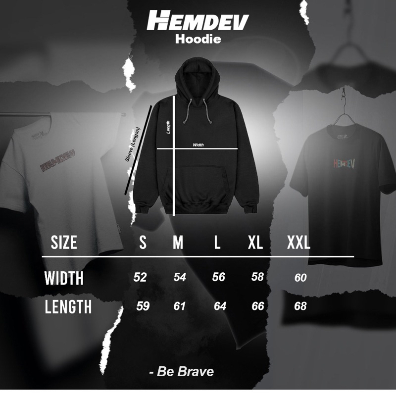 Hemdev Hoodie Ren Logo Black Jacket