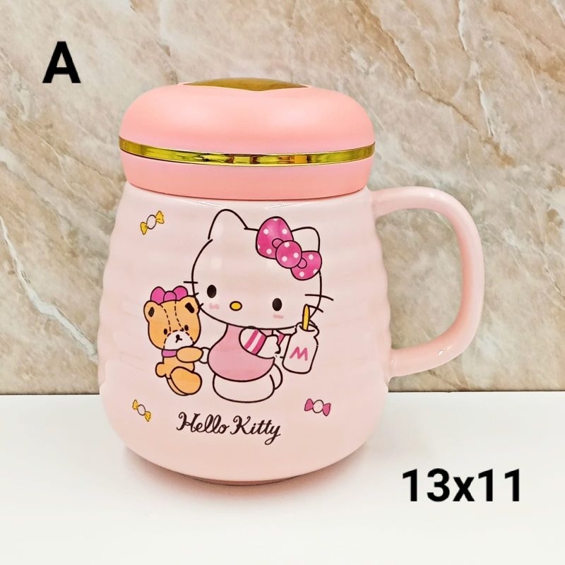 cangkir Kitty cangkir keramik tutup kitty