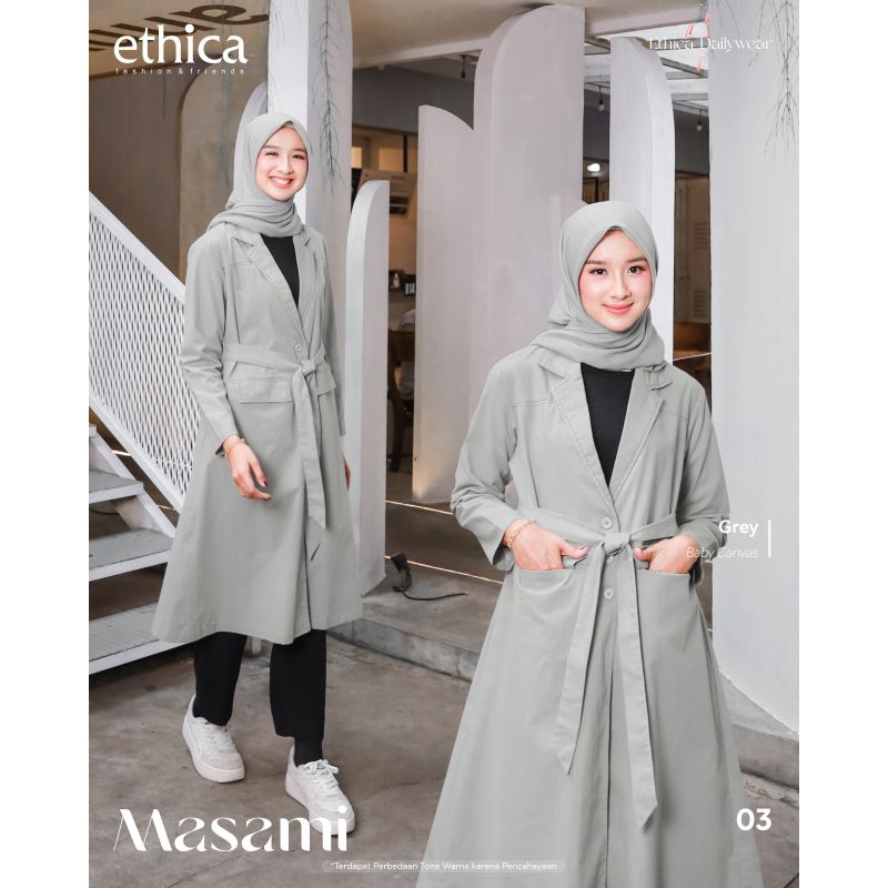 OUTER TUNIK ETHICA MASAMI 03 MAJESTY, BROWN, GREY / OUTER ETHICA TERBARU / TUNIK TERBARU / TUNIK MAR