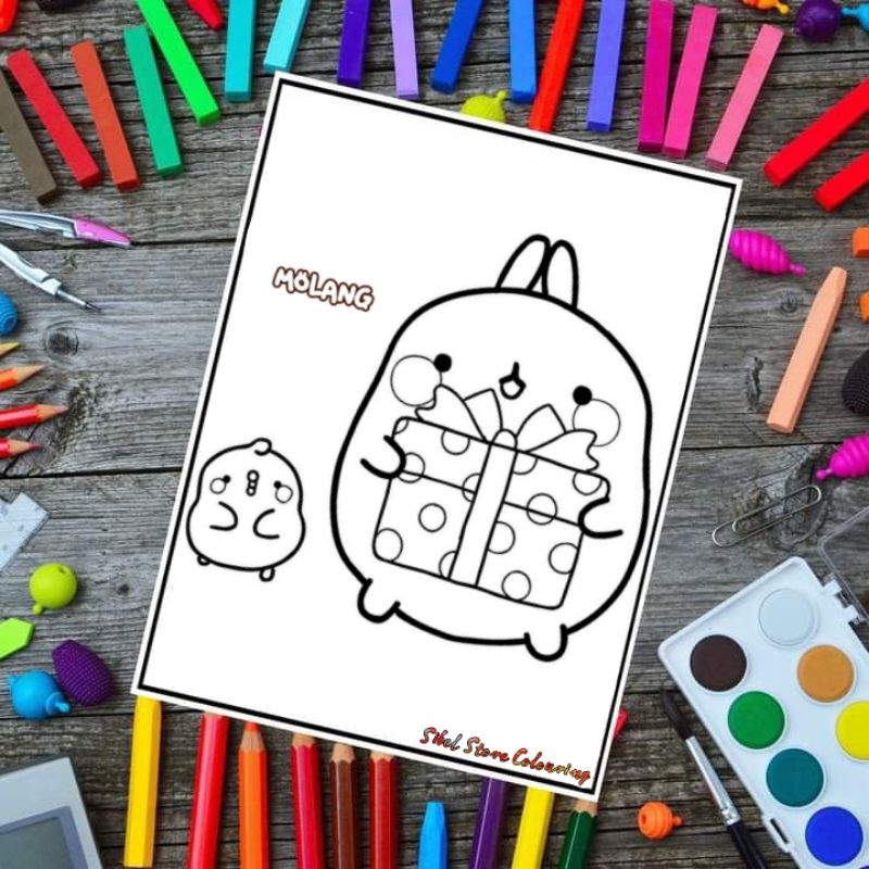 

Kertas Mewarnai Gambar Isi 10 Lembar Tema Molang