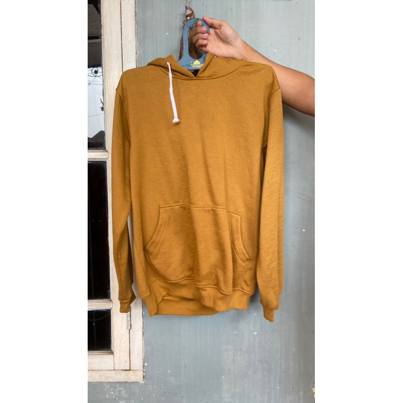 [SECOND] PRELOVED HOODIEKU MUSTARD SIZE XL ORIGINAL