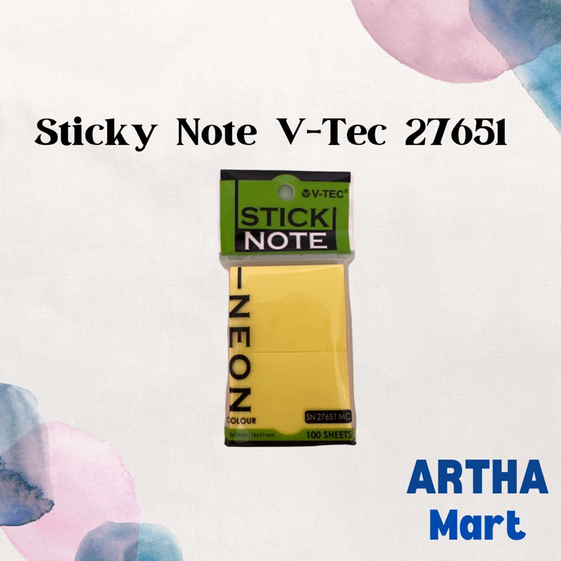 

V-TEC - Sticky Note SN 27651 3x2inch - Pack