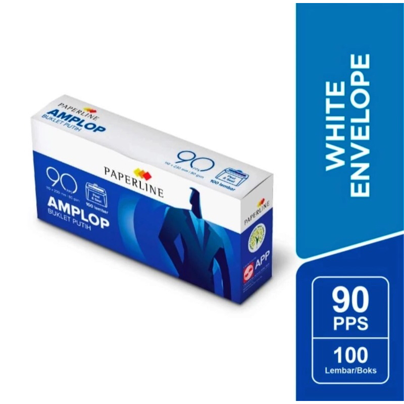 

(10lembar) Paperline Amplop PPS 90 Polos Putih Lem Perekat ( 10 lembar )
