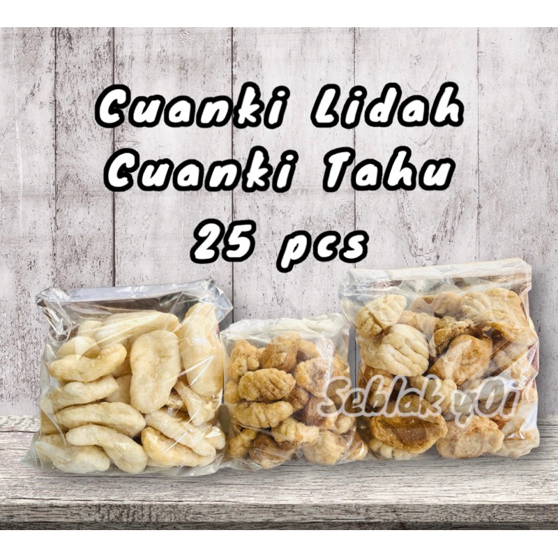 

Cuanki Lidah/Segitiga/Gepeng isi 25 pcs