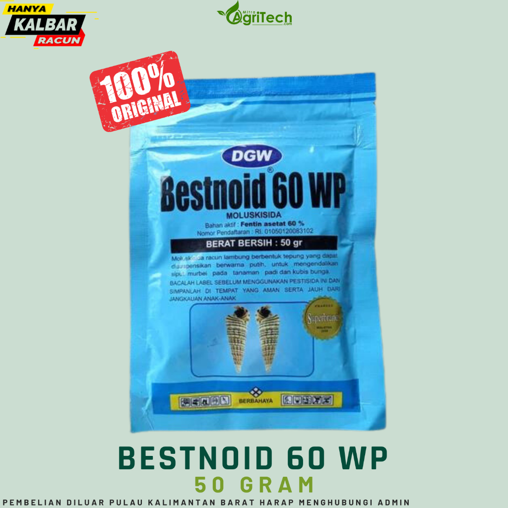 BESTNOID 60 WP ISI 50 GRAM MOLUSKISIDA RACUN SIPUT KEONG BEKICOT DGW