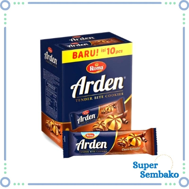 

SNACK COOKIES ROMA ARDEN CHOCO SPLENDID COKLAT 30gr ISI 10 PCS