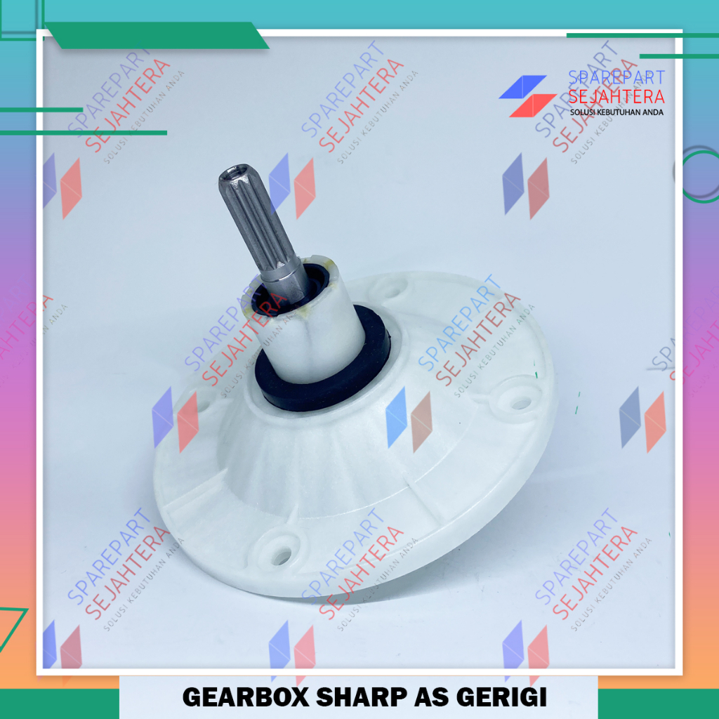 GEARBOX GIRBOK PENCUCI SHARP AS GIGI 10 Z MESIN CUCI 2 TABUNG PULY BESAR 1 SET MERK TINS PULLEY PULI