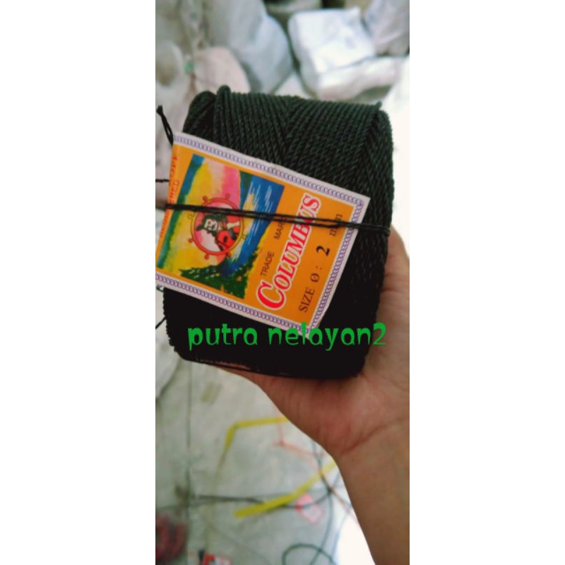tali tambang 2 mm warna hitam ,kuat tahan lama