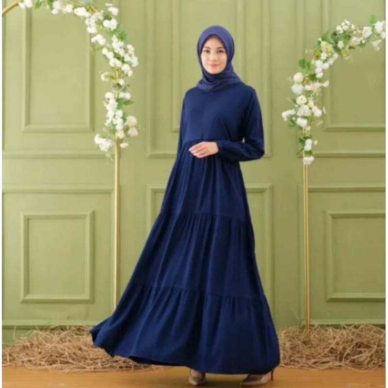 Jessica dress Jumbo Gamis rayon susun / home dress viral
