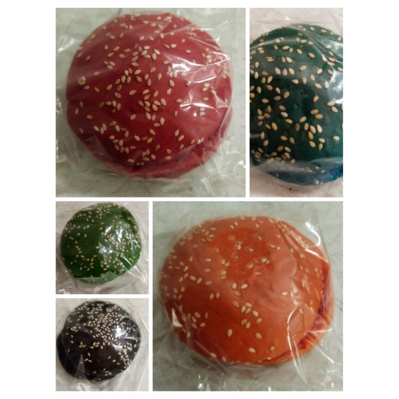 

Burger Warna Warni 10cm Roti Burger Warna Foodgrade
