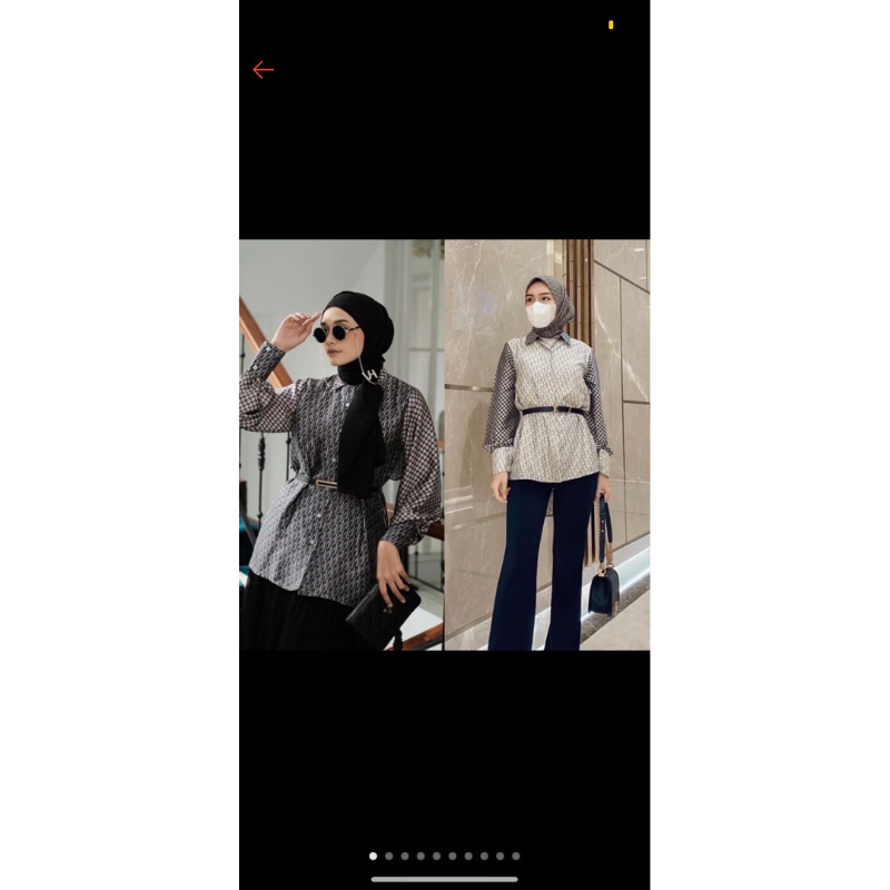 Vanilla Hijab Monogram blouse