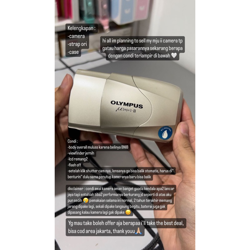 kamera analog olympus mju ii