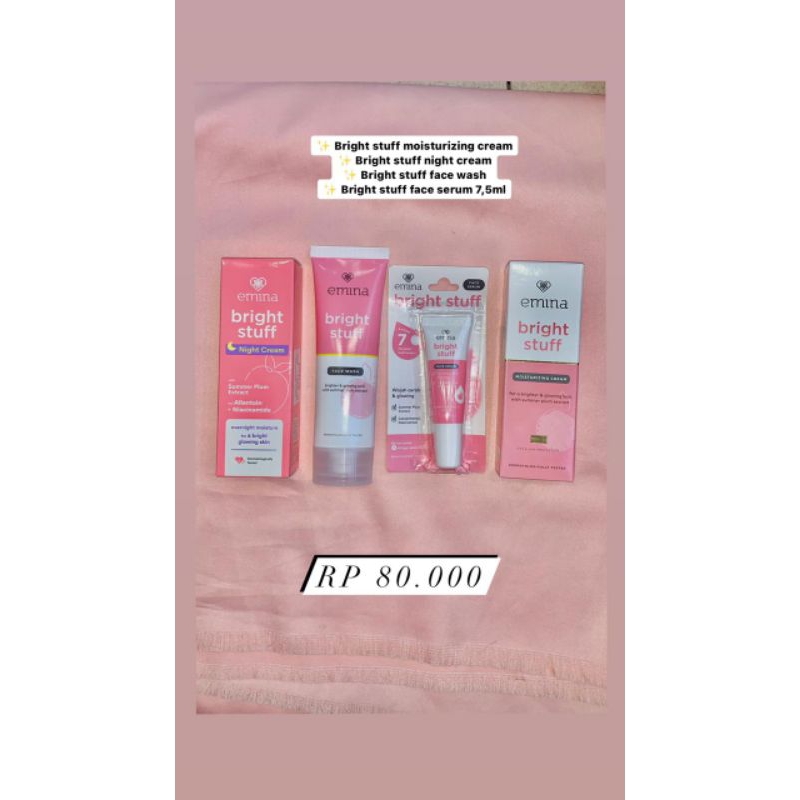 Emina bright stuff satu paket