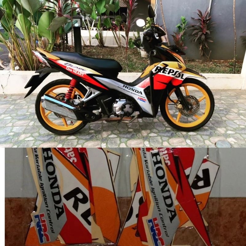 Striping ori Blade Repsol 2012-2013 full body sticker Honda blade