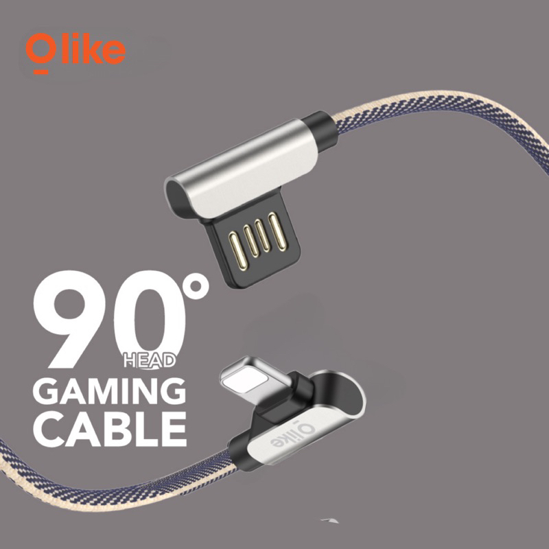 Kabel Data OLIKE G1L G1M G1C  Charger ELBOW L GAMING MICRO USB TYPE-C IPHONE - GARANSI 1 TAHUN