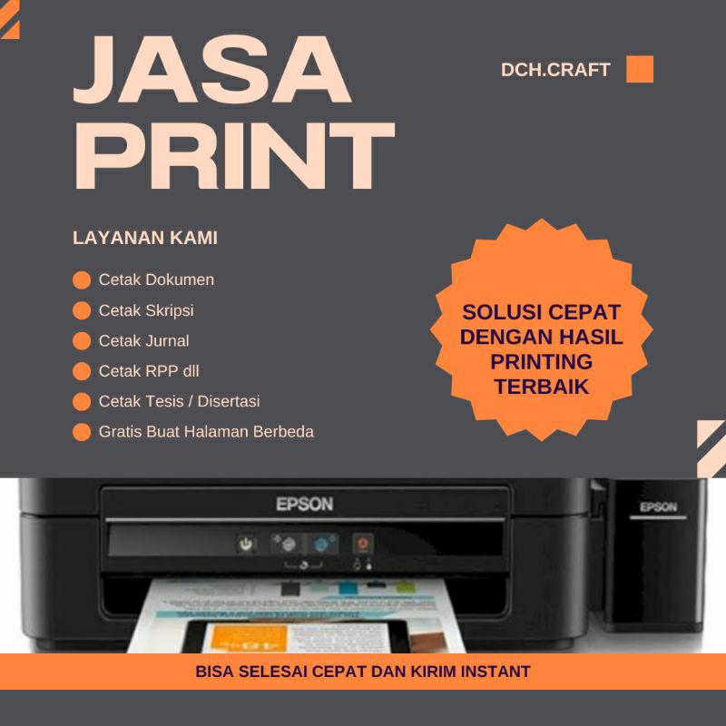 

Jasa Print Online instant Proses cepat HVS/F4, A4 B5