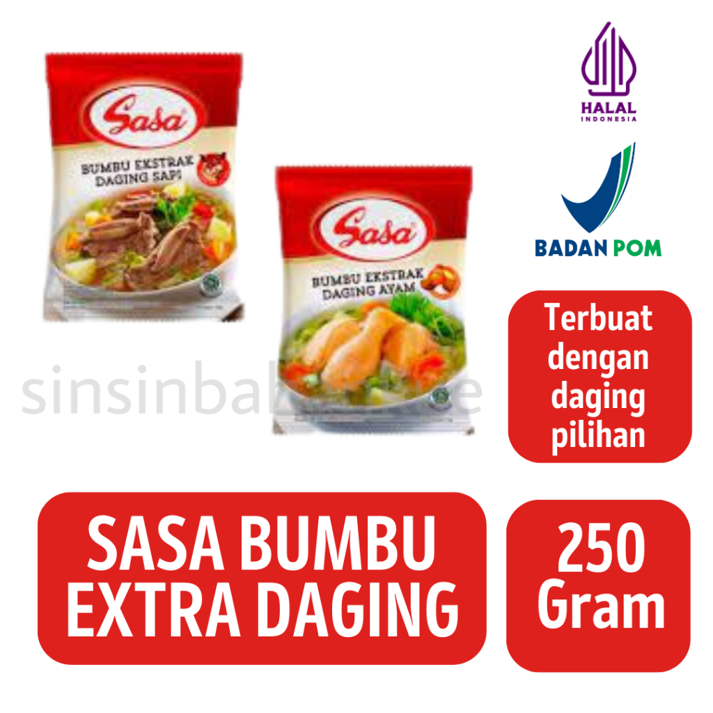 

Sasa bumbu Extra Daging Ayam / Sapi [250Gram]