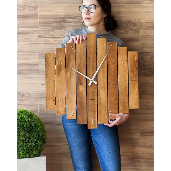 Jam Dinding Kayu Jati Model Jari