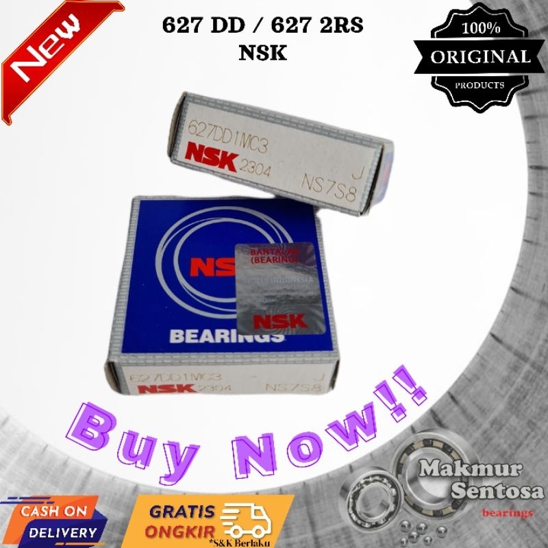 Bearing 627 DD / 627 2RS NSK Original Made in Indonesia - Bearing Dinamo Gerinda Pancing