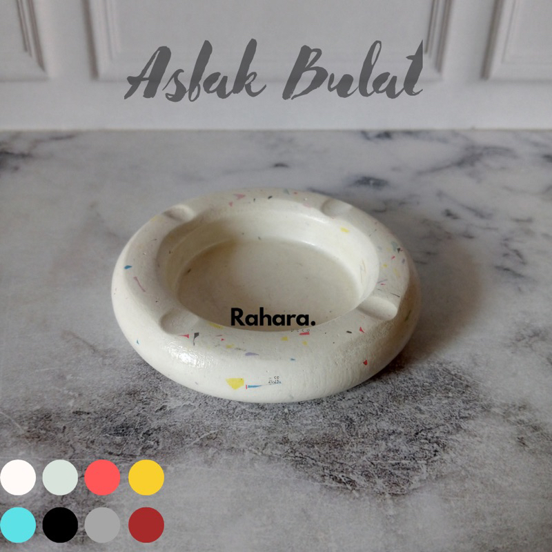Raharadeco Asbak Bulat - Asbak Aesthetic - Asbak terazzo - Asbak